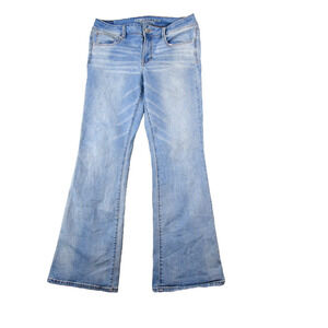 American Eagle Jeans Womens 14 (32x31) Kick Boot Blue Denim
